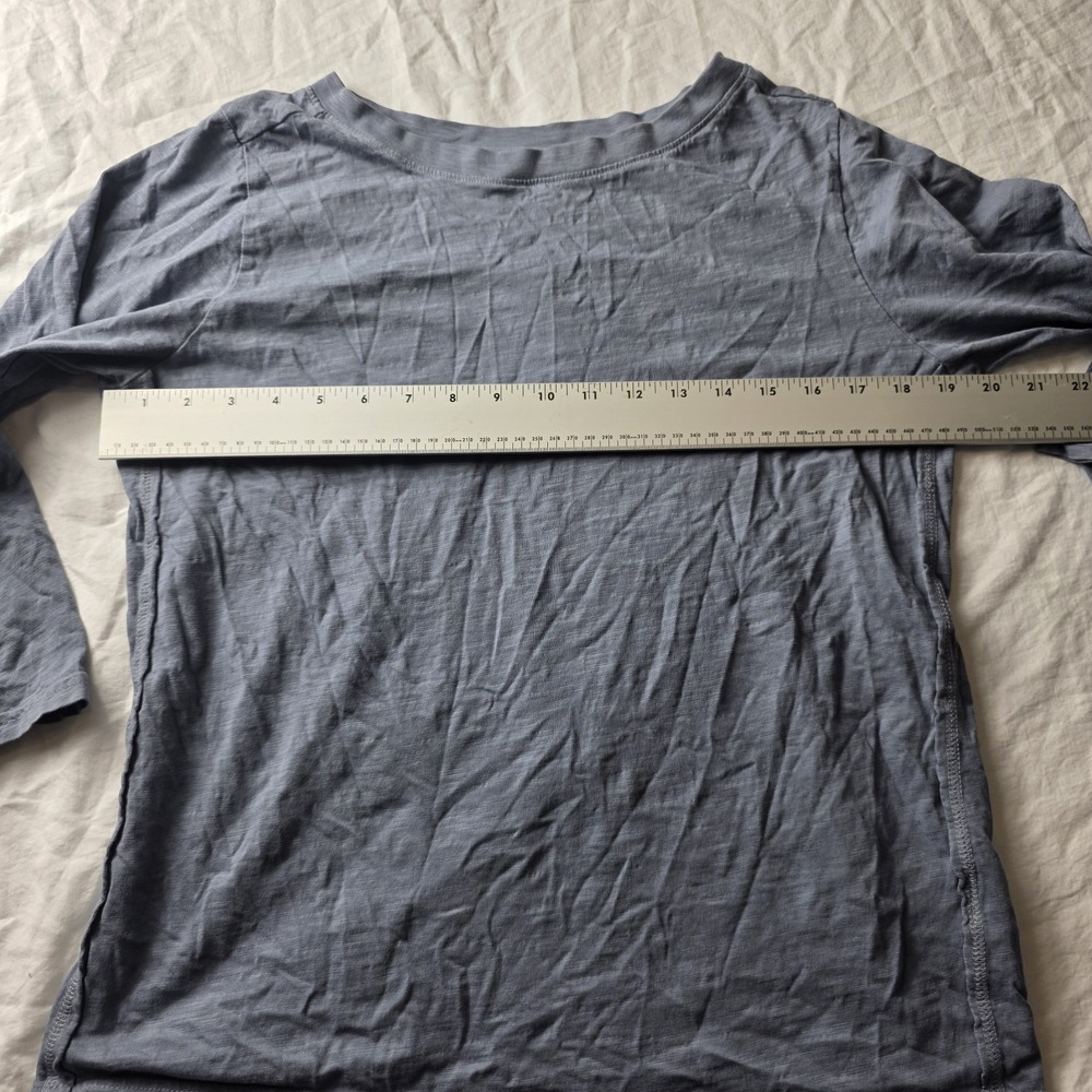 pact women's shirt 3/4 length sleeve blue medium - Picture 5 of 5